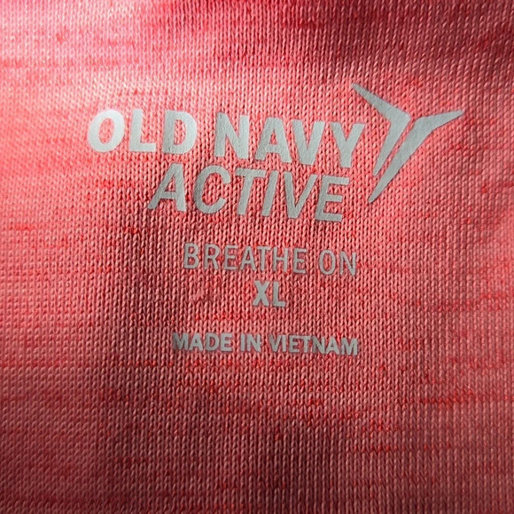 Old Navy Racer back Tank Coral Color Top with Ruffled Straps sz: XL - Picture 5 of 5